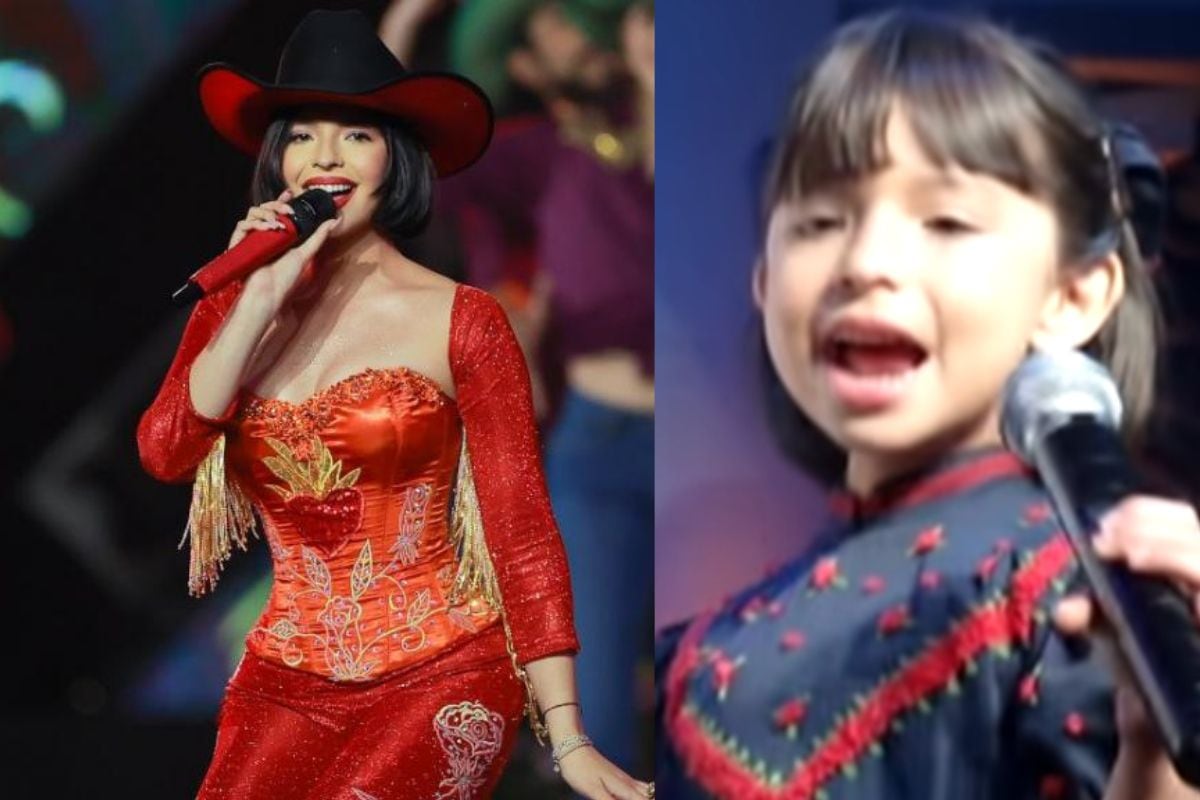 Ángela Aguilar tuvo su primera presentación a los 3 años con su abuelo,  Antonio Aguilar – En Cancha