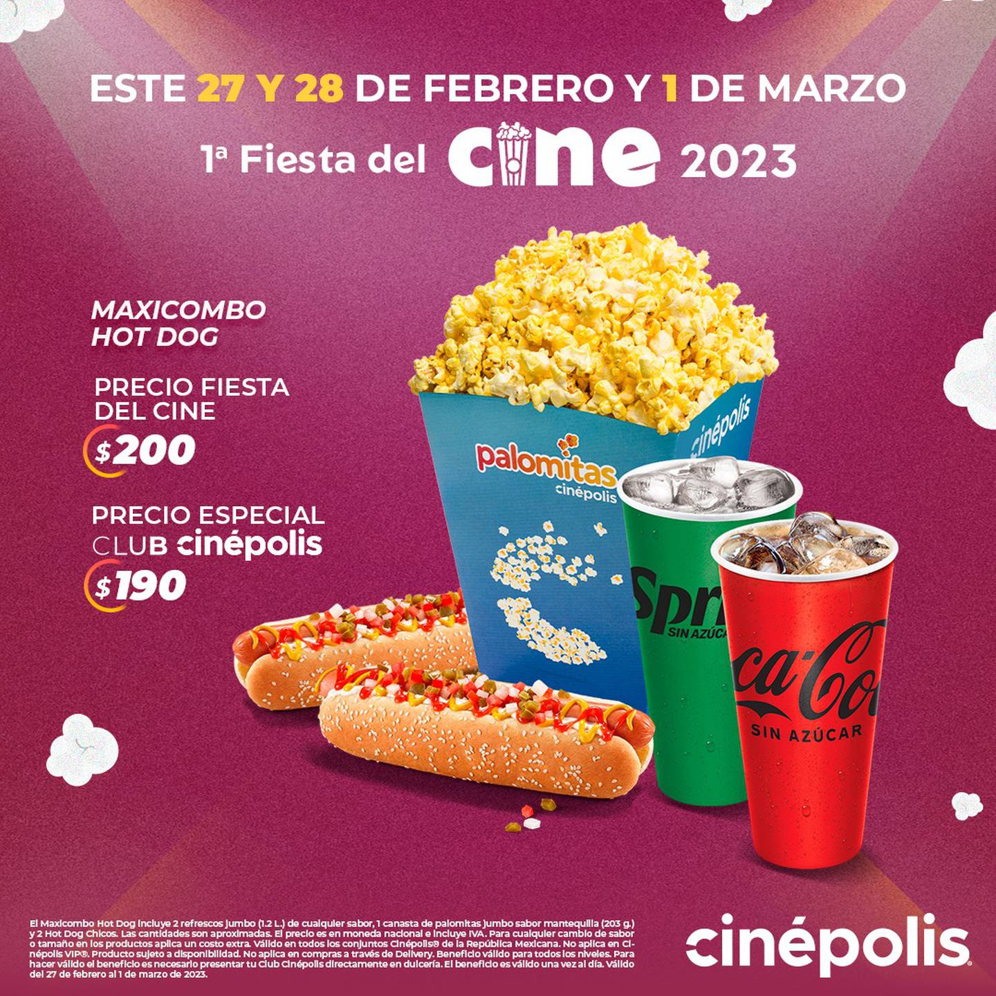 Estos son los combos especiales de Cinemex y Cinépolis por la Feria del