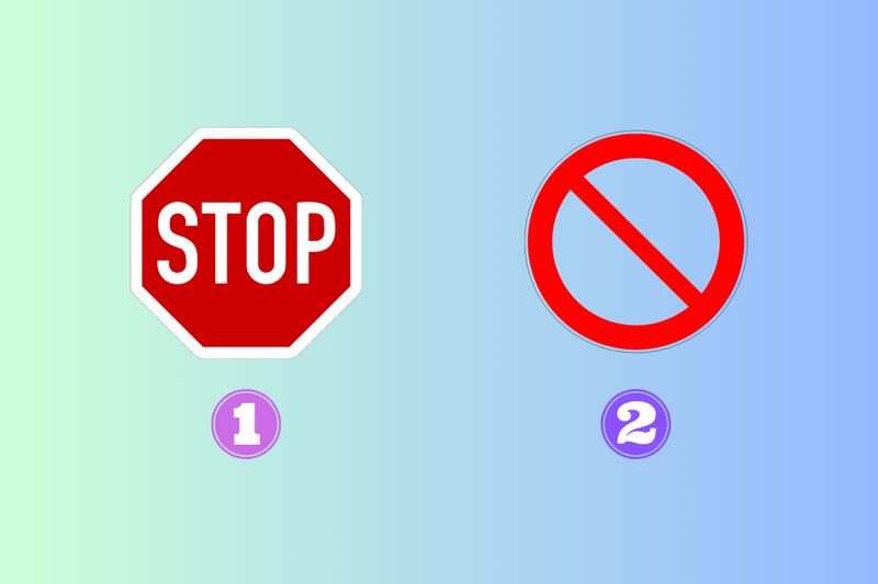Dos opciones: un signo "stop" y otro que indica bloqueo.