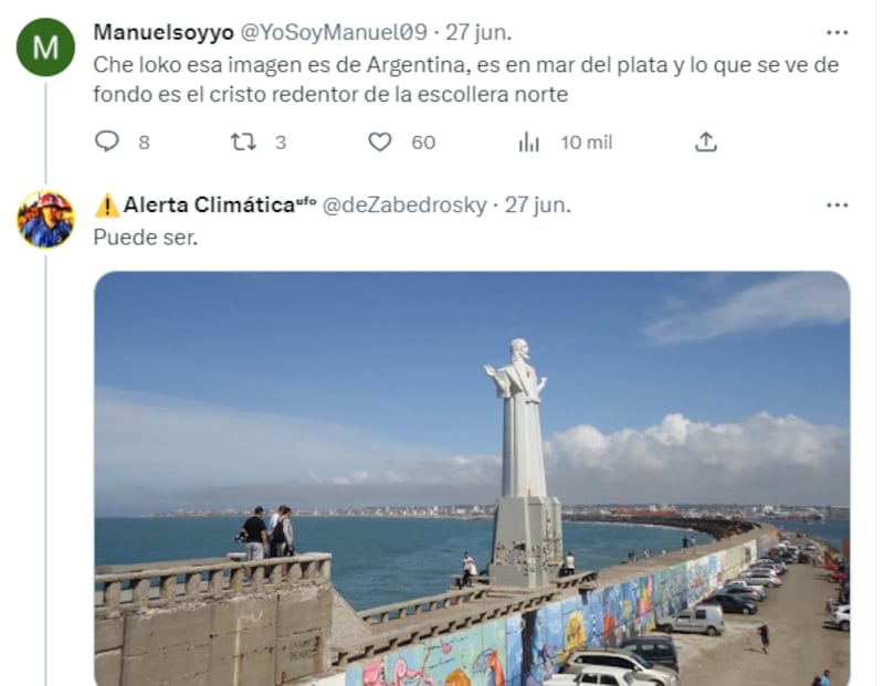 Cristo en Mar del Plata, Argentina.