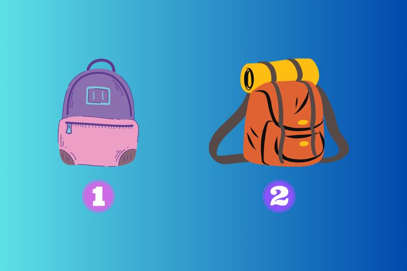 Dos mochilas: una del día a día y otra de viaje.