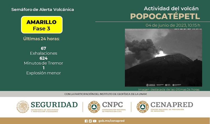 volcán lava explosión