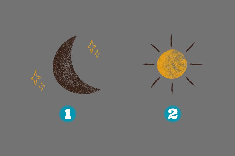 Dos opciones: primero una Luna y como segunda opción un Sol.
