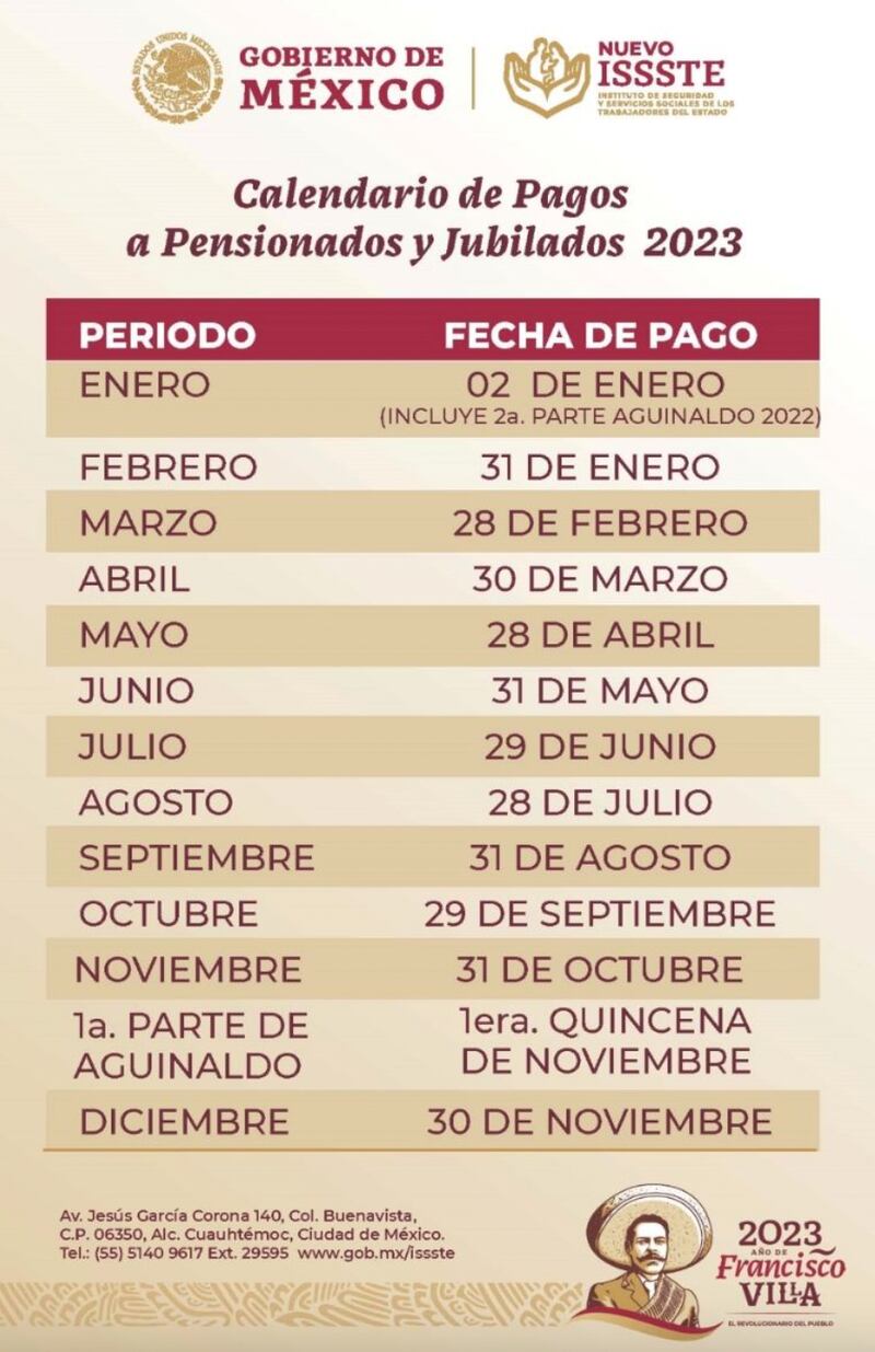 Calendario con fechas.