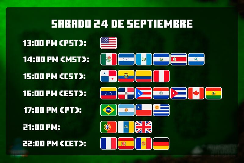 Horarios evento QSMP domingo 24 de septimebre.